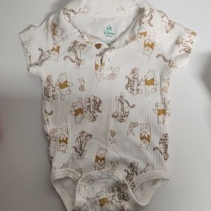 Disney Winnie the Pooh Baby Onesie - White and Brown